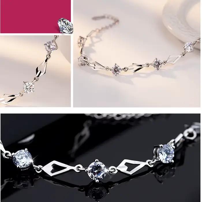 Argent 925 bijoux Bracelets pour femme à la mode améthyste 925 Bracelet
