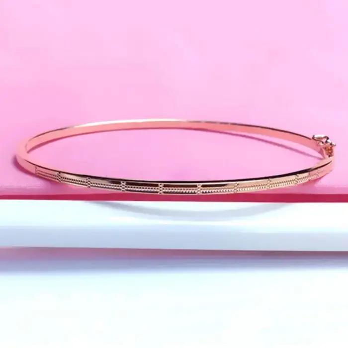 Bracelet classique plaqué or rose 14 carats pour femme