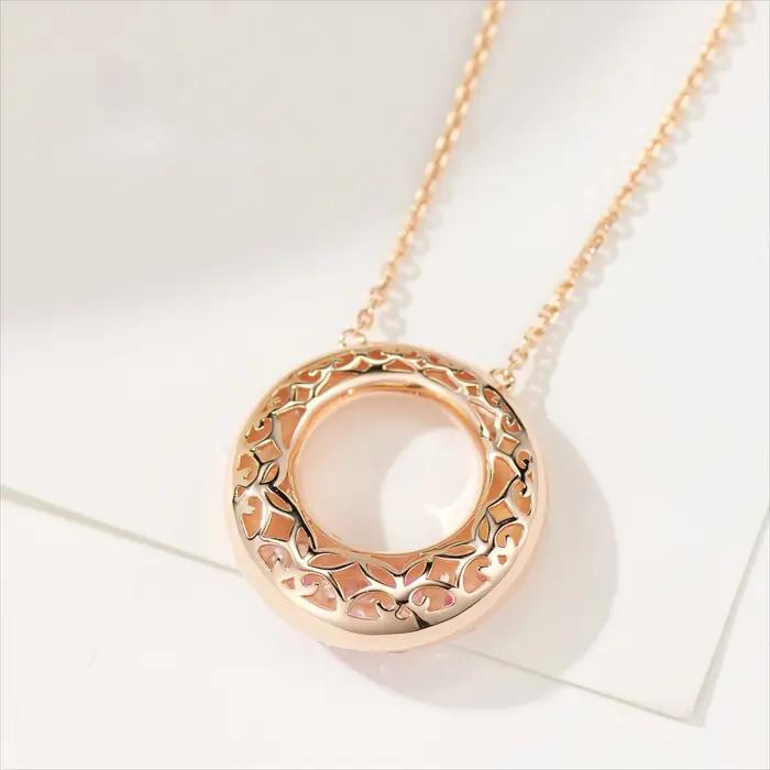 Collier beignet en argent 925 serti de zirconium brillant élégant à offrir pour femmes occasions spéciales soirée anniversaire mariage