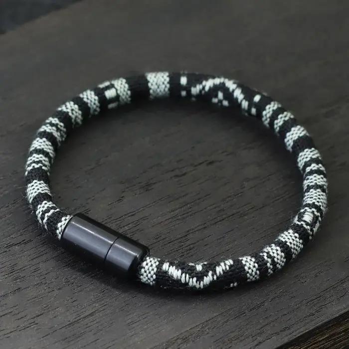 Nouveau Bracelet bohème pour hommes femmes Magent fermoir cordon