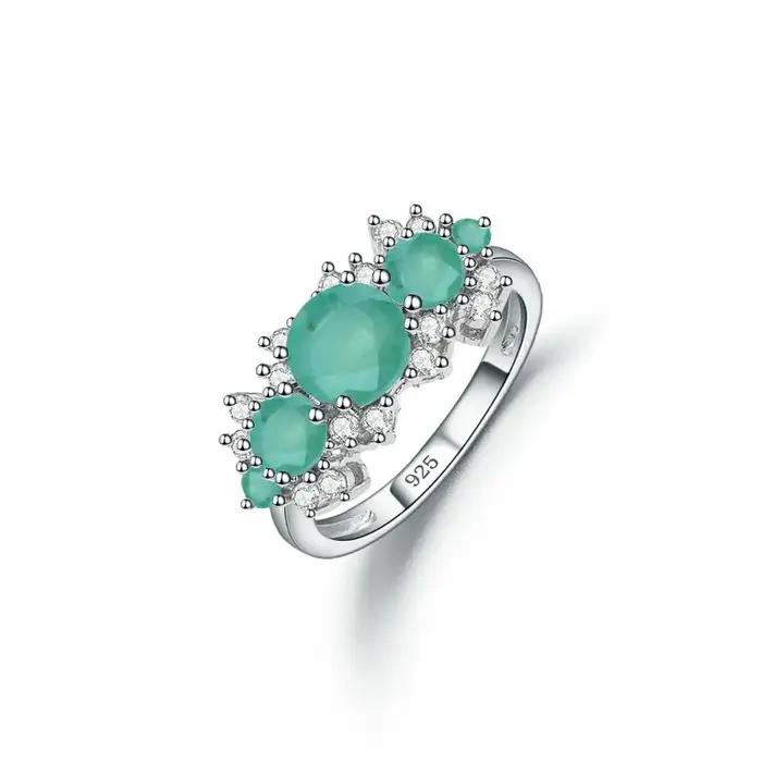 Bague de luxe vintage en argent sterling 925 topaze bleue céleste pierre de naissance cadeau pour femme bijoux fins alliance de mariage occasions spéciales