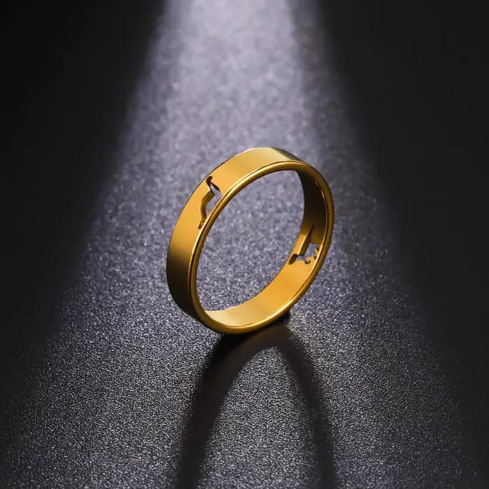 Skyrim – bague dinosaure creuse en acier inoxydable, couleur or, tyrannosaure, brachiosaure, bijoux de Couple pour femmes et hommes