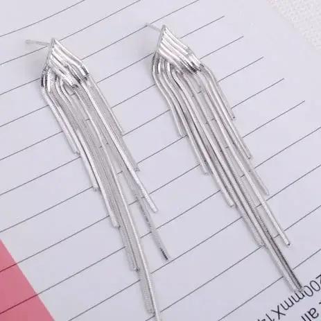 Boucles d'oreilles longues en argent Sterling 925 pour femmes, nouvelle tendance, personnalité, bijo