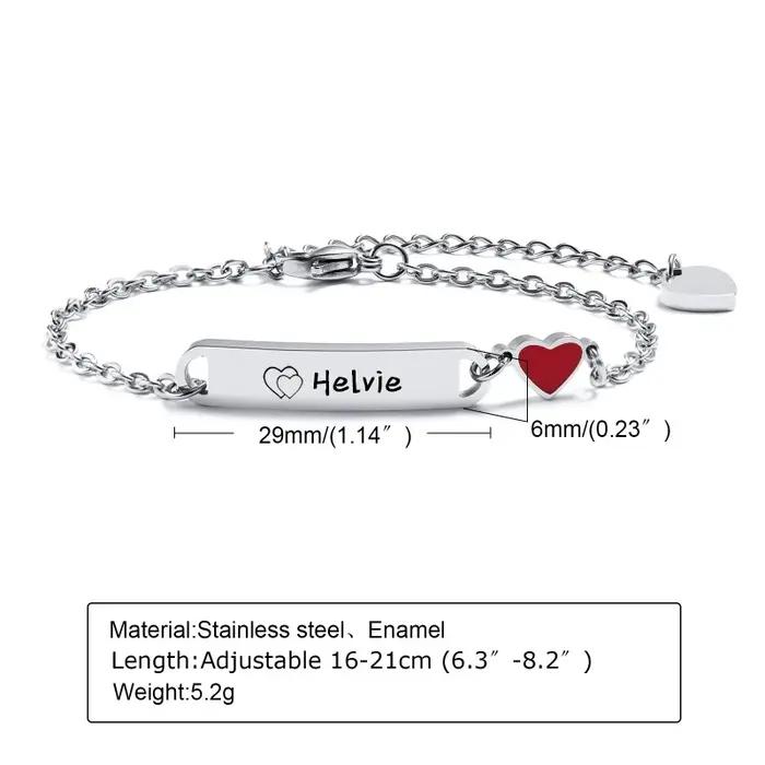Bracelet personnalisé en or plaqué avec nom du bébé, bracelets d'identification pour filles, cadeau nouveau-né avec message personnalisé, bracelet tracker d'humeur en acier inoxydable