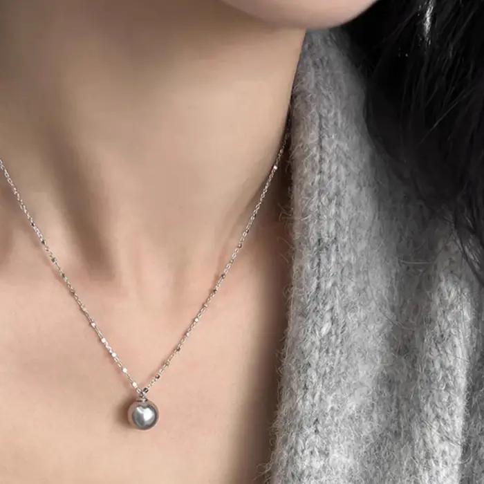 Collier de perles couleur thé pour femmes, luxe et raffinement, idéal pour anniversaire et cadeau spécial