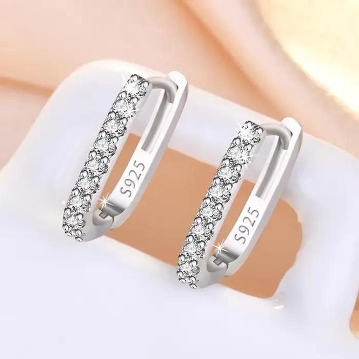 Boucles d'oreilles créoles en argent sterling 925