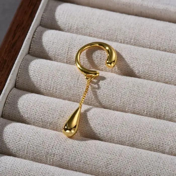 Boucles d'oreilles à clip LATS en plaqué or 14 carats pour femmes style bohème motifs géométriques occasions spéciales et quotidiennes