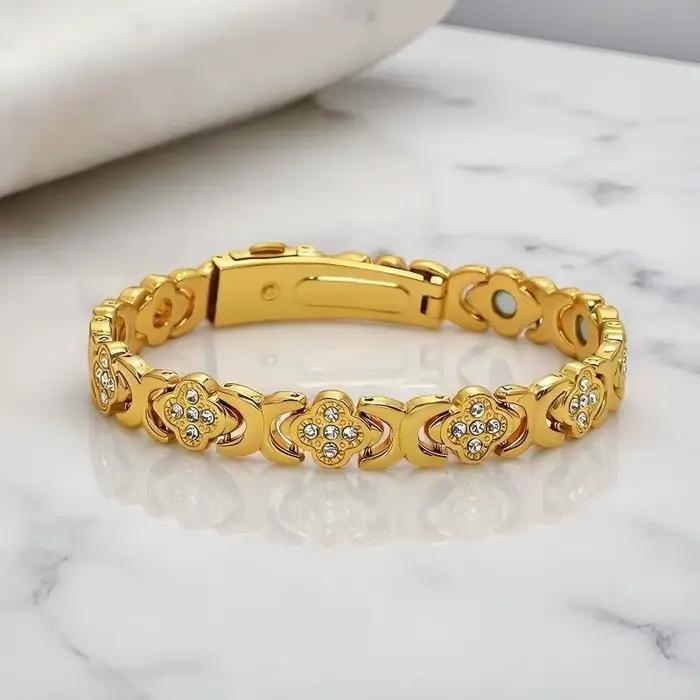 Bracelet magnétique porte-bonheur pour femmes ; Bracelet en cuivre réglable ; Idéal pour offrir des cadeaux de bijoux récents aux amoureux, aux mères et aux sœurs