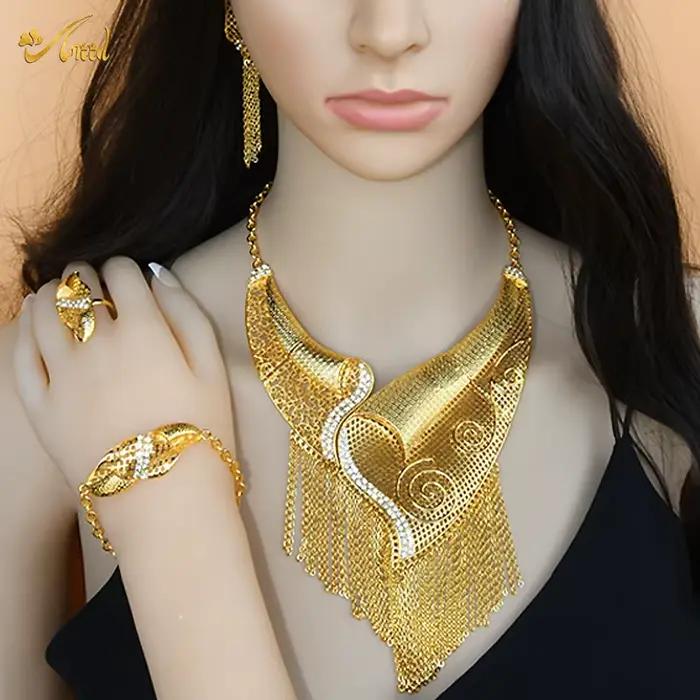 ANIID-Ensemble de bijoux traditionnels éthiopiens pour femmes, patients Habesha, Dubaï, document en or 24 carats, mariage nigwin