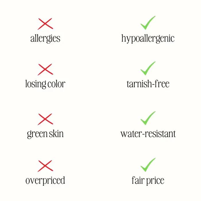 Vlen Bracelet à breloques croix 3mm plaqué or 18 K perles Bracelets pour femme empilable Boho Pulseras bijoux