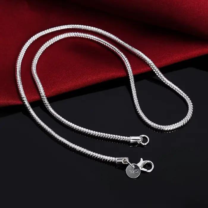 Collier serpent en argent Sterling 925 avec pendentif cœur pour homme et femme bijou romantique élégant pour occasions spéciales