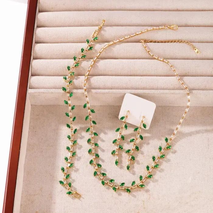 Parure de bijoux de mariage élégante pour femme