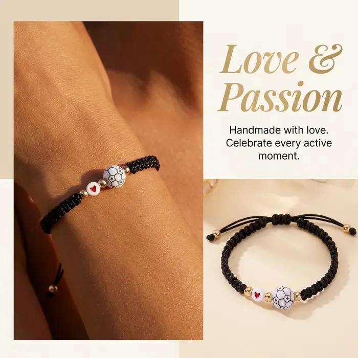 Bracelets d'équipe de football faits à la main