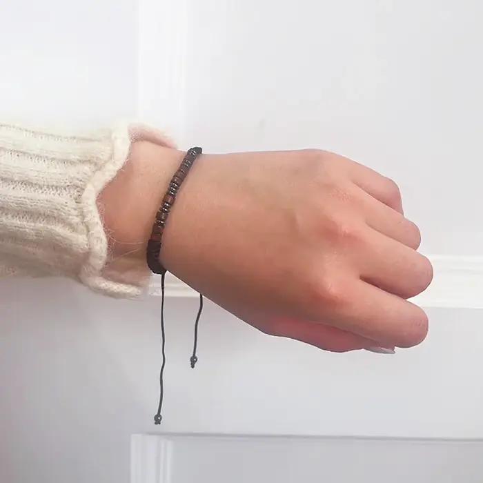 Bracelet Tressé Alphanumérique en Code Morse Unisexe Design Romantique et Mignon à Offrir Occasions Spéciales Amoureux