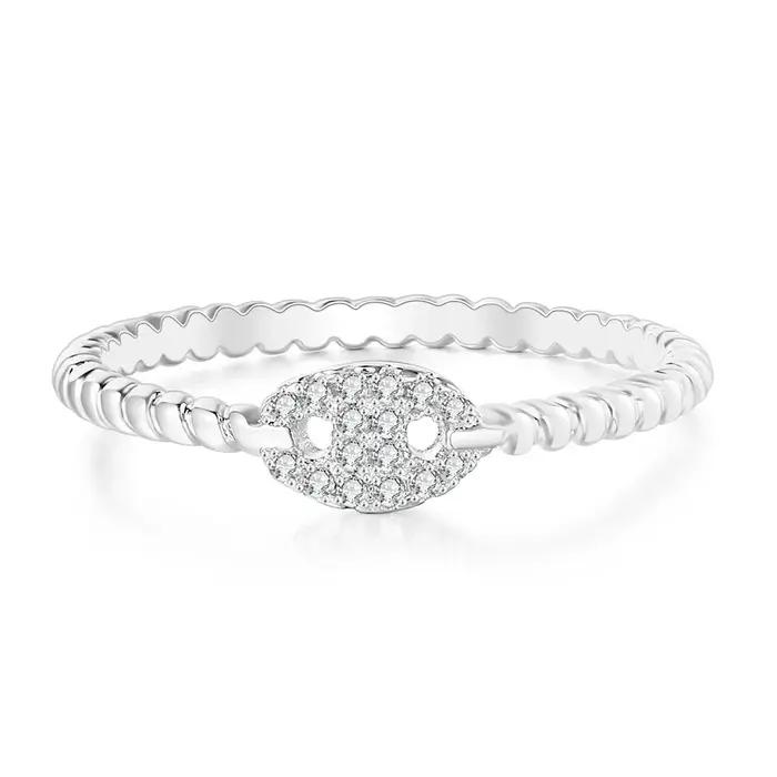 Bague délicate pour femmes, Micro incrusté de Zircon torsadé or, bouton d'empilage, bagues pour les
