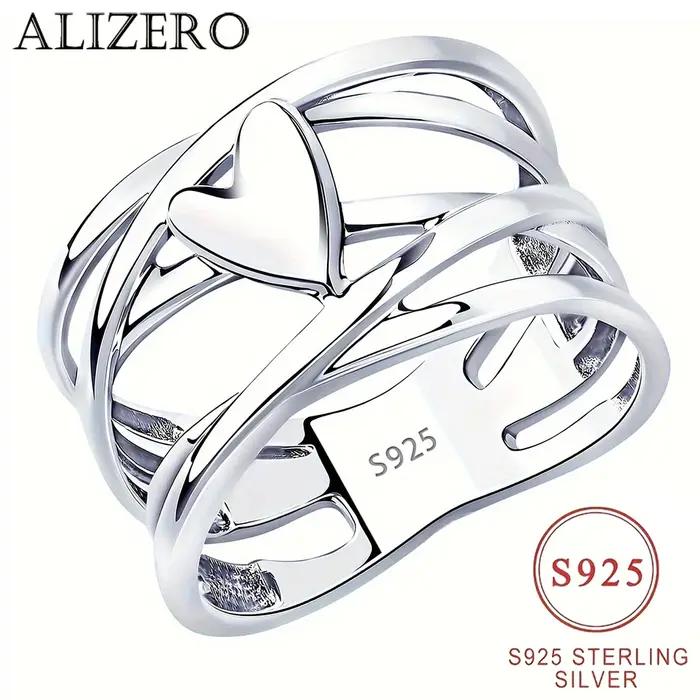 Bague en argent sterling 925 de style français chic, en forme de cœur, design unique, bijoux de mode