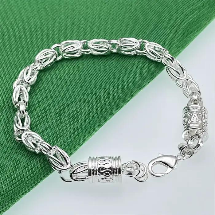 Bracelet en argent sterling 925 Noble et tendance pour hommes et femmes, bijoux de fiançailles, cadeaux
