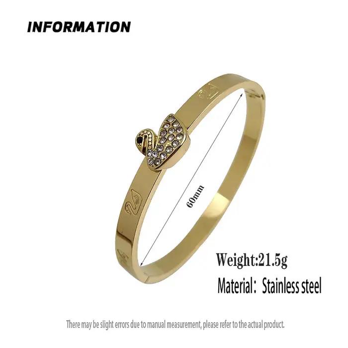 Bracelet en acier inoxydable plaqué or 18 carats