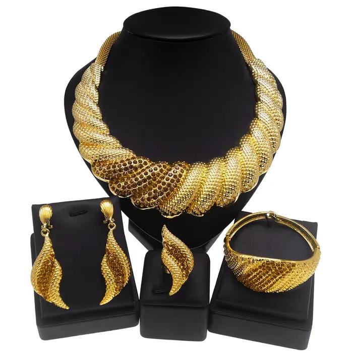 Ensemble de bijoux plaqué or pour femmes