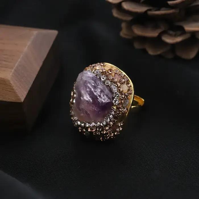 Bague Tourmaline Naturelle Incrustée d'Alanding Yst pour Femme, Bijoux de Banquet Simples, Mode Personnalisée, Élégant, Luxe, GR0412