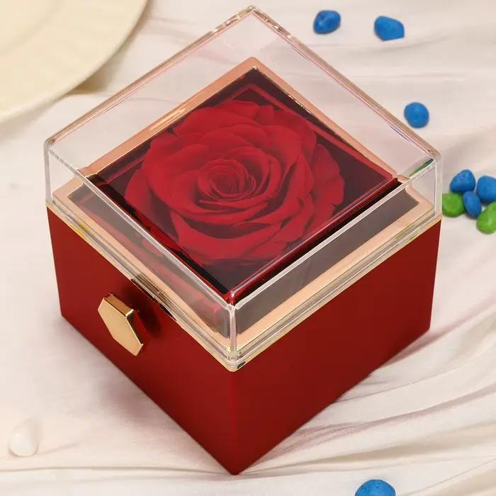 Fleur éternelle cachée bijoux coffret cadeau coeur épée Couple colliers conservation donner des cadeaux pour copines femme femmes couple