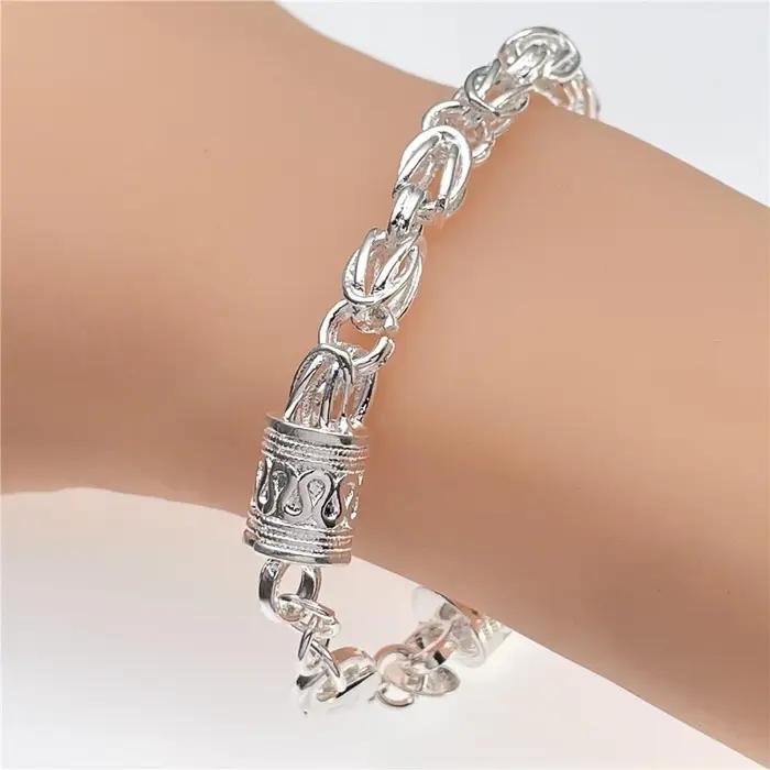Bracelet en argent sterling 925 Noble et tendance pour hommes et femmes, bijoux de fiançailles, cadeaux