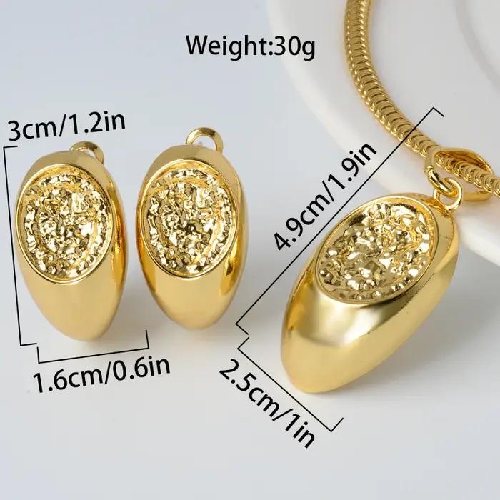 Sunny – ensemble de bijoux classique plaqué or 18 carats pour femmes