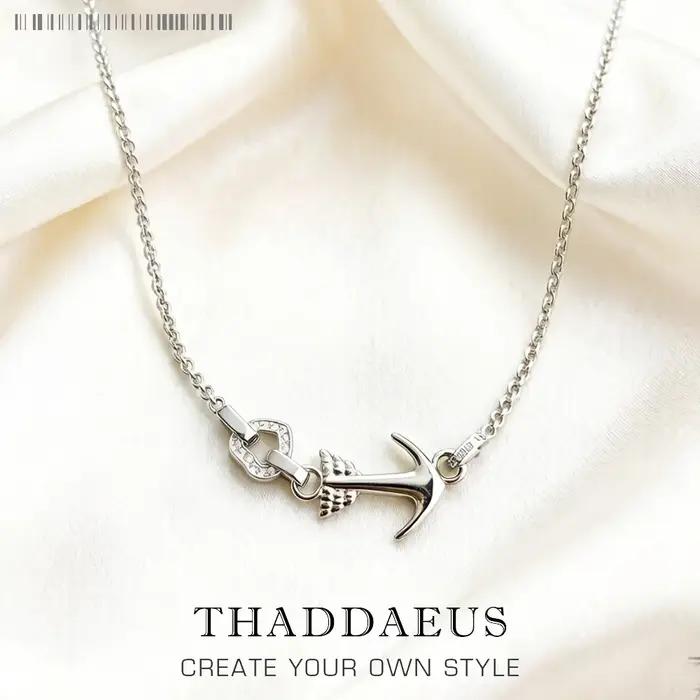 Collier amour ancre et coeur bijoux fins Europe 925 argent sterling tout nouveau cadeau romantique pour les femmes