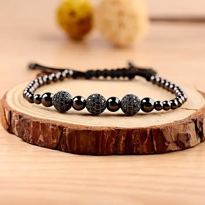 Bracelets de luxe en macramé tressé pour hommes