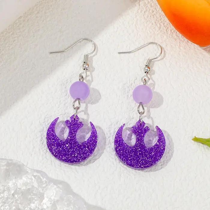 Boucles d'oreilles pendantes avec logo Rebel Alliance pour femmes