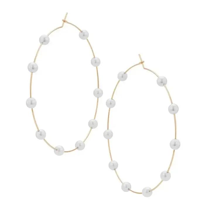 Boucles d'oreilles en perles au Design exagéré pour femmes