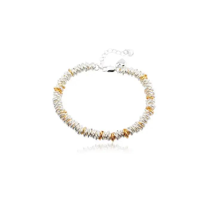 Bracelet fin en perles d'argent écrasées, mini breloque cœur 3D, accessoire simple, bijou de poignet unique, cadeaux d'anniversaire pour femmes, tenue de rendez-vous