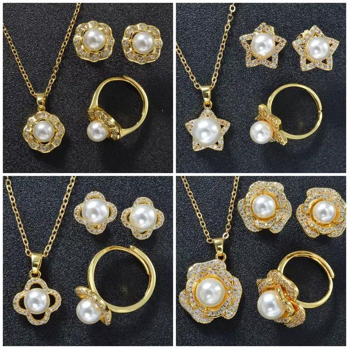 ZEADear – ensemble de bijoux plaqués or 18 carats