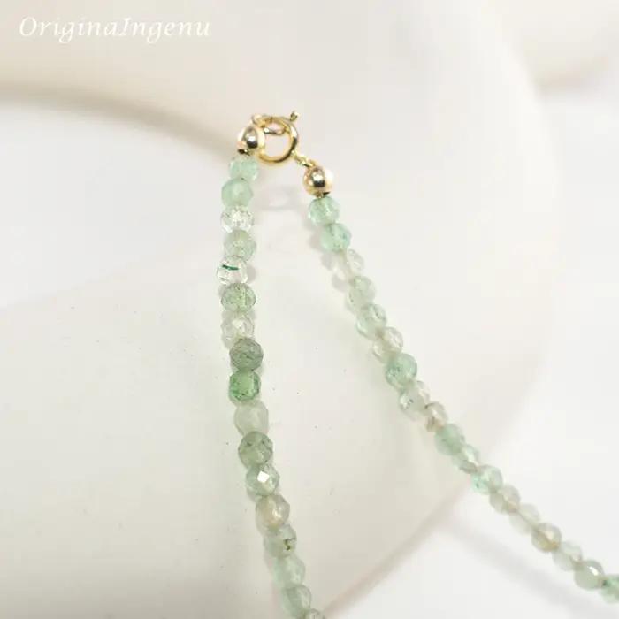 Collier émeraude Boho en or 14 carats avec perle baroque personnalisée pour femmes occasions spéciales