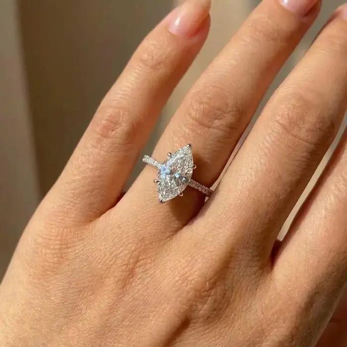 Bague en argent sterling 925 sertie de zirconium blanc élégante pour femmes occasions spéciales fiançailles mariage luxe haute qualité bijoux fins offres spéciales