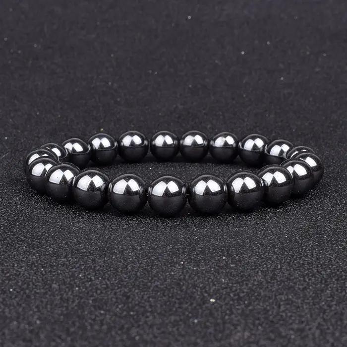Mode 6/8/10mm Bracelets magnétiques pour femmes Nature hématite perles Bracelet thérapie soins de santé aimant