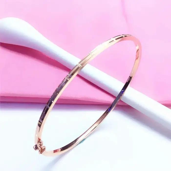 Bracelet classique plaqué or rose 14 carats pour femme