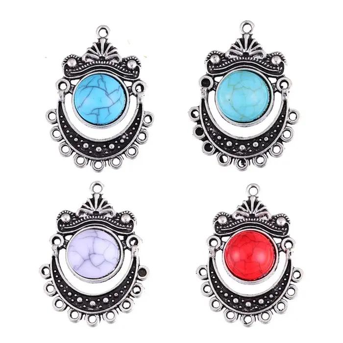 Connecteurs vintage bohèmes MJYA 5 pièces en alliage pour création de bijoux bohémiens occasions spéciales