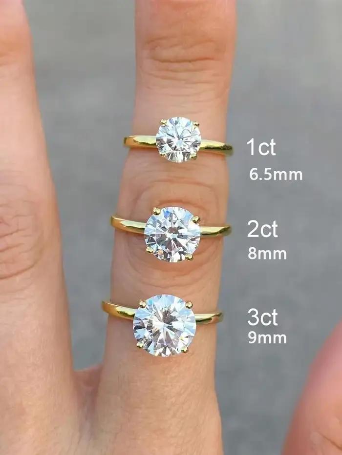 Bague ronde en argent Sterling 925 pour femmes