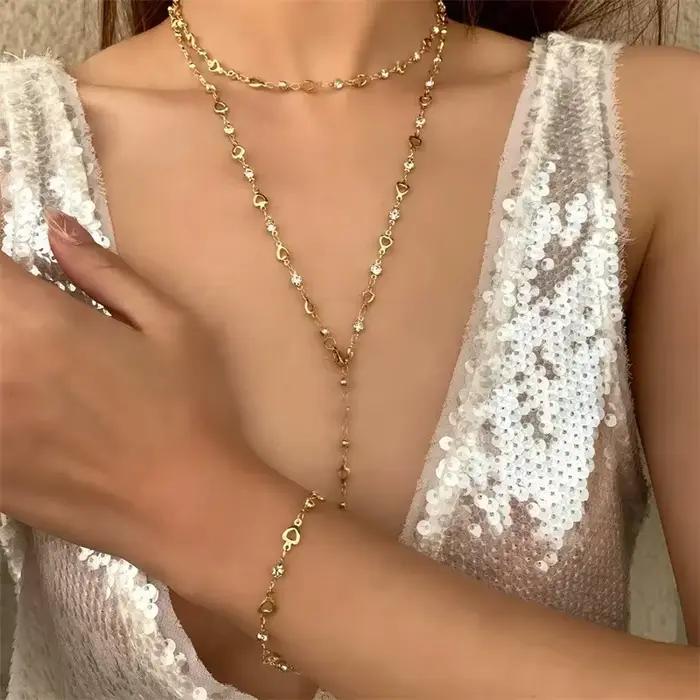 Collier de luxe en cristal et Zircon coloré pour femmes, strass brillants, Long pompon ras du cou, bohème, bijoux de déclaration, cadeaux, nouvelle collection 2024
