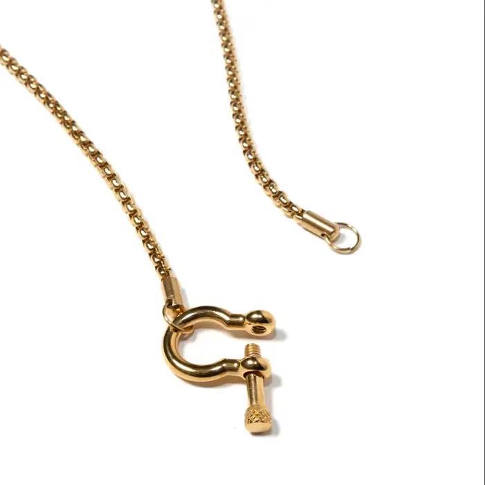 Mariasz – colliers minimalistes en acier inoxydable pour femmes, mousqueton en fer à cheval, collier de verrouillage à vis, chaîne en corde, bijoux Vintage, cadeau