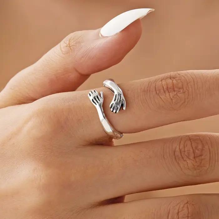 Bague en alliage de zinc ajustable pour hommes et femmes, alliance de mariage colorée à la mode pour occasions spéciales