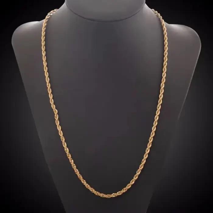Collier en argent sterling 925 avec chaîne en or 18 carats pour mariage et événements spéciaux femmes hommes