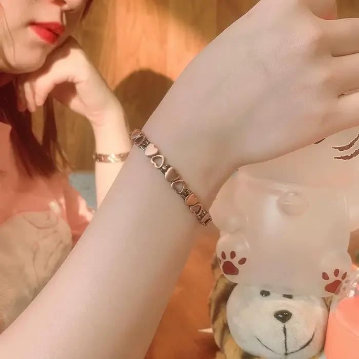 ARADOO Premium pur cuivre Bracelets pour femme amour coeur conception bracelet magnétique bijoux cadeaux