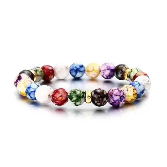Bracelet chaîne en perles de 7 chakras pour femmes, améliore l'équilibre et l'énergie, parfait pour