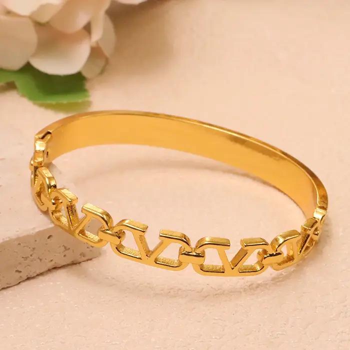 Bracelet élégant en or plaqué acier inoxydable design nid d'abeille bijou de mode pour femmes bureau carrière occasions spéciales