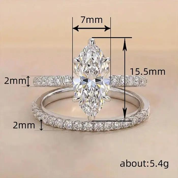 Bague en argent sterling 925 sertie de zirconium blanc élégante pour femmes occasions spéciales fiançailles mariage luxe haute qualité bijoux fins offres spéciales