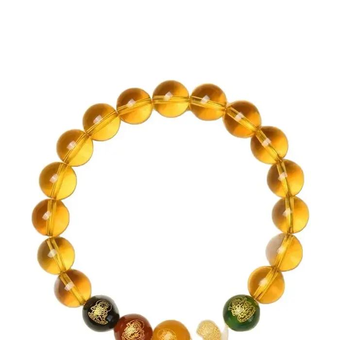 Bracelets en Citrine Naturelle pour Hommes et Femmes