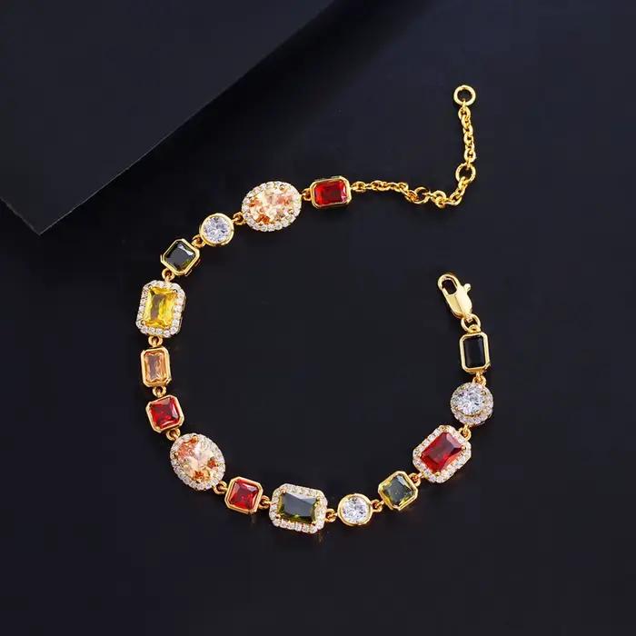 BeaQueen bohème géométrique multicolore cubique zircone pierre Bracelets pour femme à la mode danse