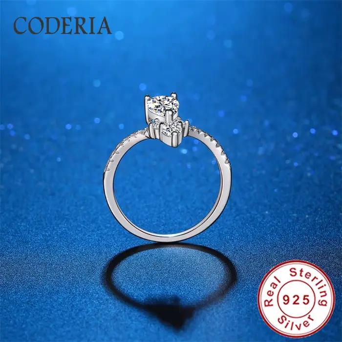 Bague Moissanite en diamant de laboratoire